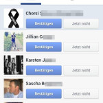 Dutzende Freundschaftsanfragen - auch bei nicht direkt Betroffenen.